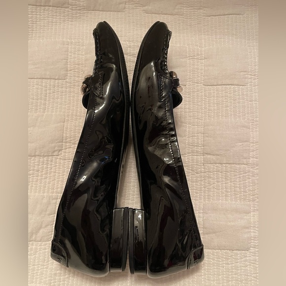 Prada Black Patent Leather Loafer with Chain - Picture 8 of 11